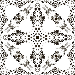 seamless abstract flower pattern with swirls vector image