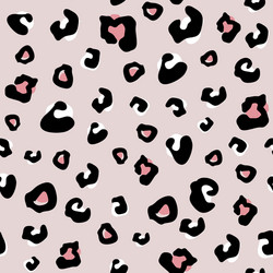 seamless animal pattern with leopard dots vector