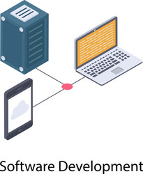 cloud data upload vector image