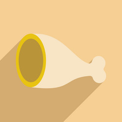 flat with shadow icon and mobile application ham vector image