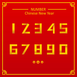 numeric with chinese background flat design vector image