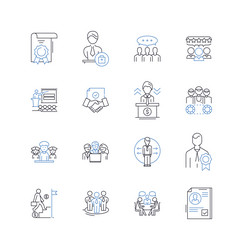 Standard operating procedures line icons Vector Image