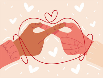 Red string of destiny vector