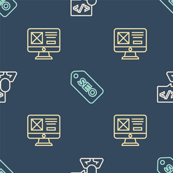set line front end development ui or ux design vector image