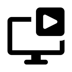 visual content displayed on the monitor screen vector image