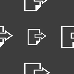 export file icon document symbol seamless vector image