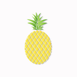 Hand drawn pineapple with shadow for print vector