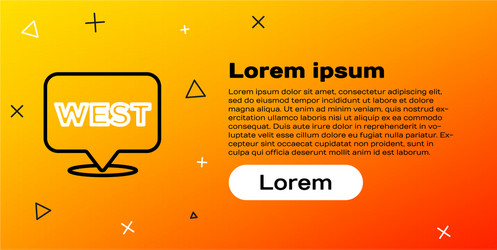 line pointer to wild west icon isolated on yellow vector image