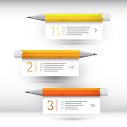 one two three paper progress steps for tutorial vector image