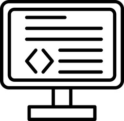 programming line icon design vector image