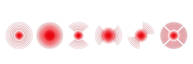 red monitor signal detection waves pulse or noise vector image