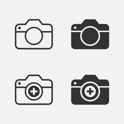 add photo icon for graphic and web design vector image