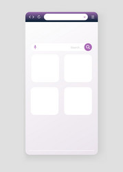 browser search bar web page internet vector image