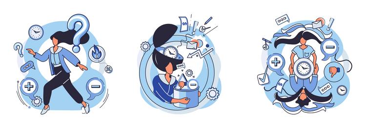 exploring problem solving and decision making vector image