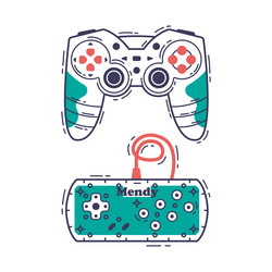 gamepad as game controller and input device vector image