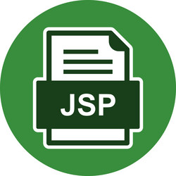 jsp file document icon vector image
