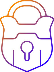 lock gradient linear icon vector image