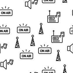 radio program seamless pattern vector image