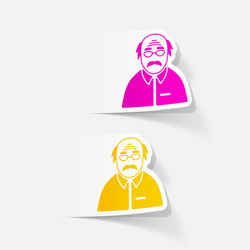 Realistic design element senior citizens vector