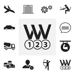 set of 12 editable complex icons includes symbols vector image