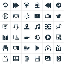 set of simple icons element vector image