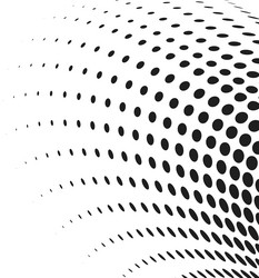 black halftone form dot wave abstract element vector image