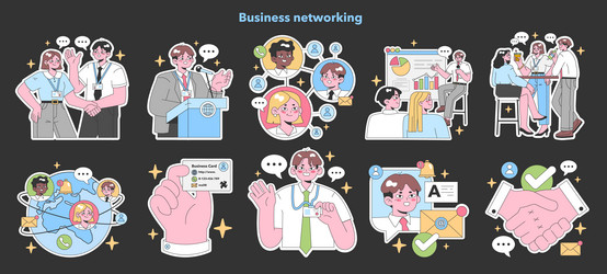 Business Networking Concepts vector image
