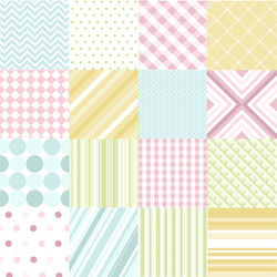 Colorful Fabric Patterns vector image