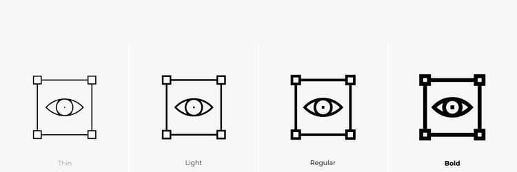 design icon thin light regular and bold style vector image