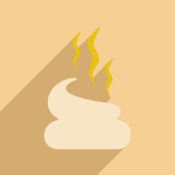 flat with shadow icon and mobile application poop vector image