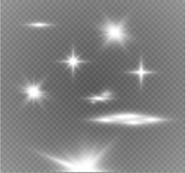 glow light effect star burst with sparkles vector image