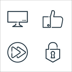 icon line icons linear set quality vector image