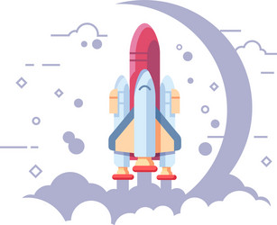 Startup Space Rocket Launch vector image