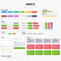 UI Kit - Web Templates & Elements vector image