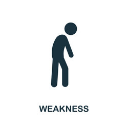 weakness icon monochrome simple element from vector image