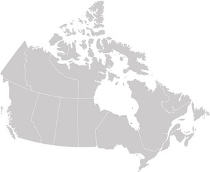 Canada Provinces Map Vector Image