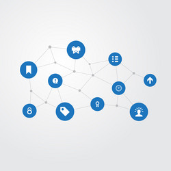 set of simple interface icons vector image