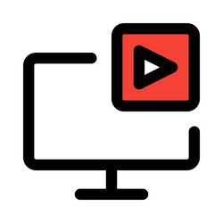 visual content displayed on the monitor screen vector image