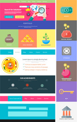 website page template web design vector