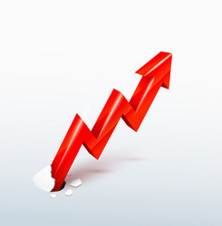 3d growth arrow Royalty Free Vector Image - VectorStock