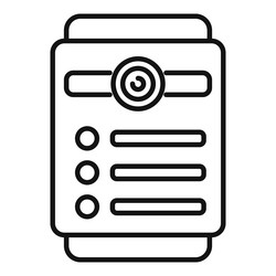 intercom system showing modern security technology vector image