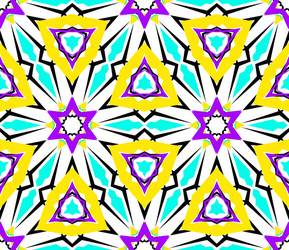 Kaleidoscopic geometric seamless pattern vector