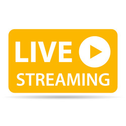 live streaming shadow icon stream button digital vector image