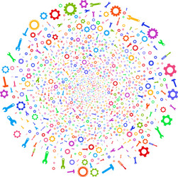 setup tools swirl cluster vector image