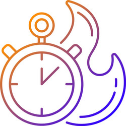 time limit gradient linear icon vector image