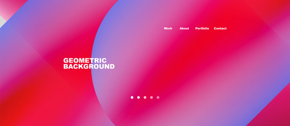 abstract circles and round shapes landing page vector image