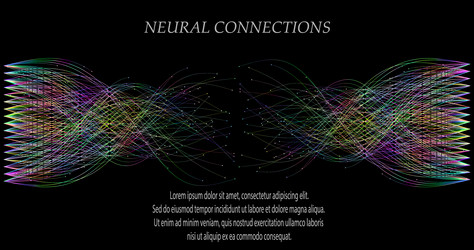 abstract visualization of neural connections thin vector image