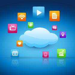 cloud computing vector image