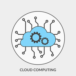 Flat design concept for cloud computing vector