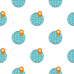 globe and map point pattern seamless vector image